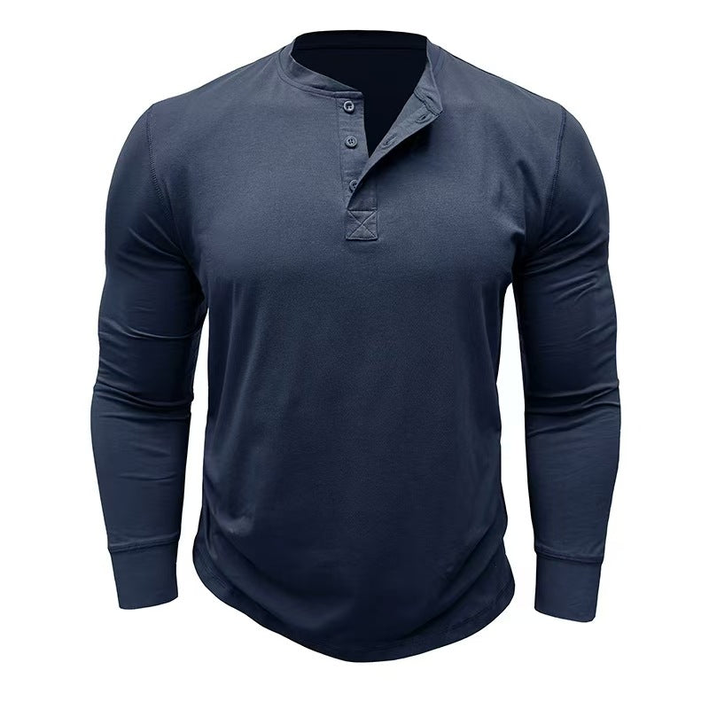 Langarmshirt aus reiner Baumwolle für Herren – Bild 4 | LuxeStyle