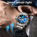 Business Casual Doppel-Display Leuchtende Wasserdichte Uhr