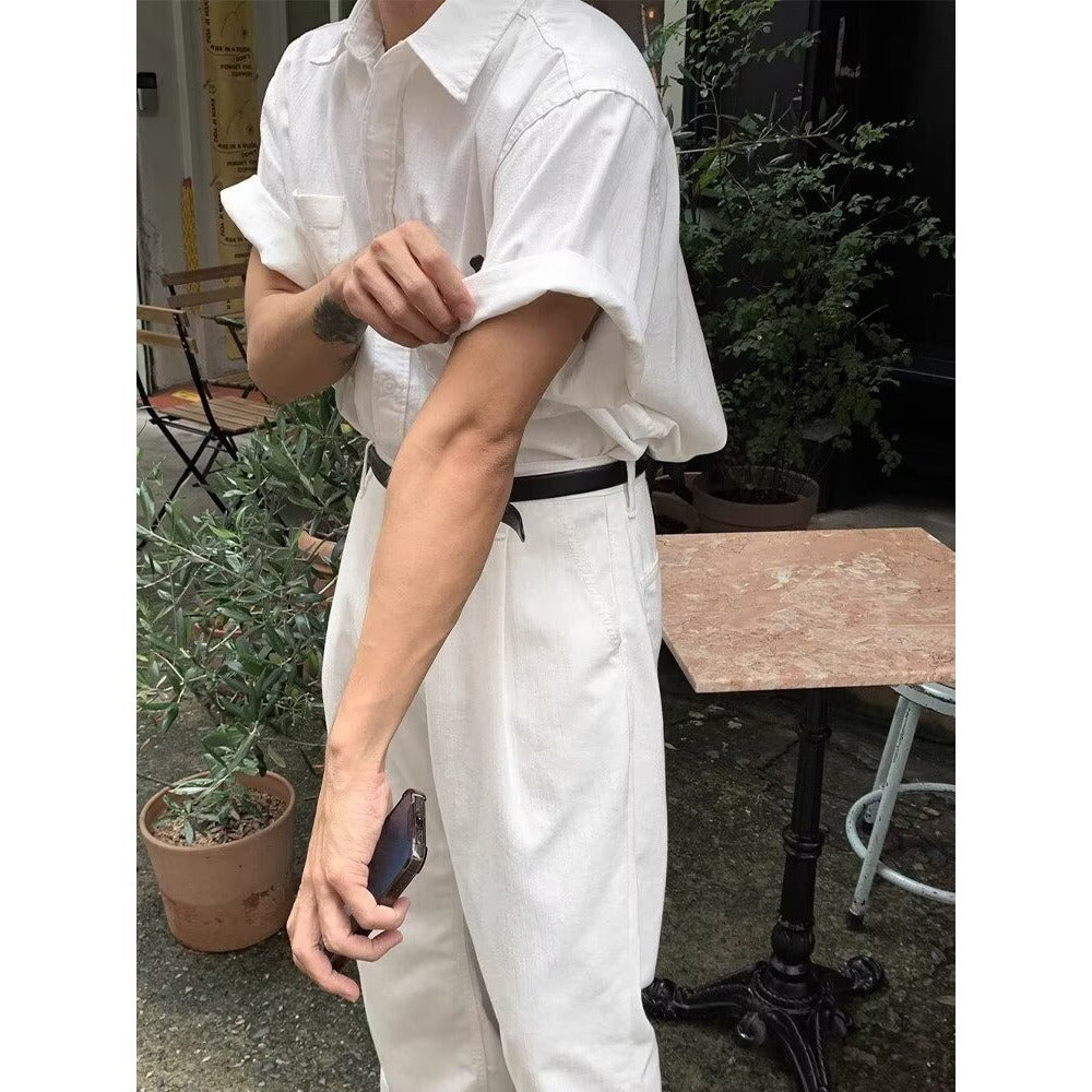 Japanisches Kurzarmhemd für Herren – Bild 5 | LuxeStyle