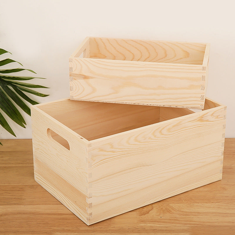 Holz-Aufbewahrungsbox im Retro-Stil