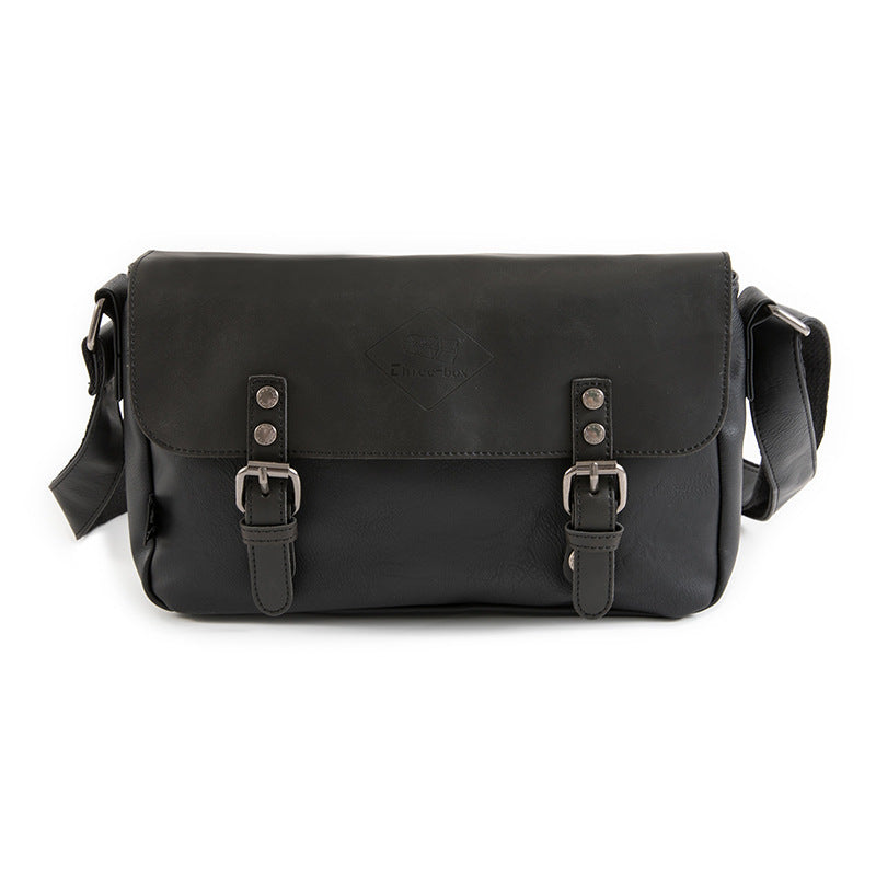 Koreanischer Herren PU Leder Retro Flip Schultertasche – Bild 8 | LuxeStyle
