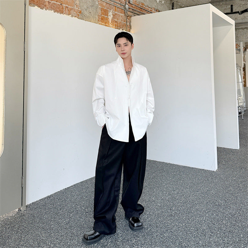 Design Sense Stehkragen Hemdjacke – Bild 2 | LuxeStyle