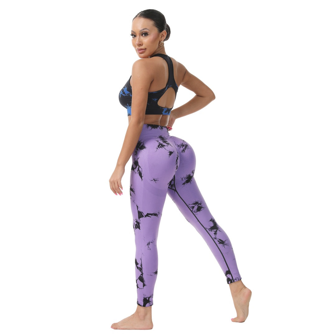 Vier Jahreszeiten Yoga-Hose mit Print