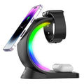 4-in-1 Magnethalter mit RGB-Licht für iPhone & AirPods