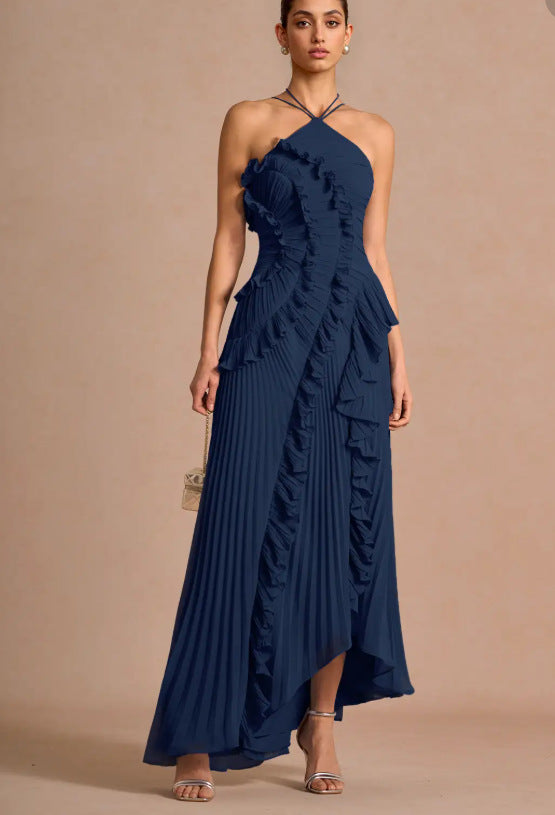 Elegantes Neckholder Chiffon-Kleid