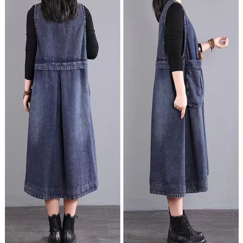 Jeanskleid mit Taschen – Bild 5 | LuxeStyle