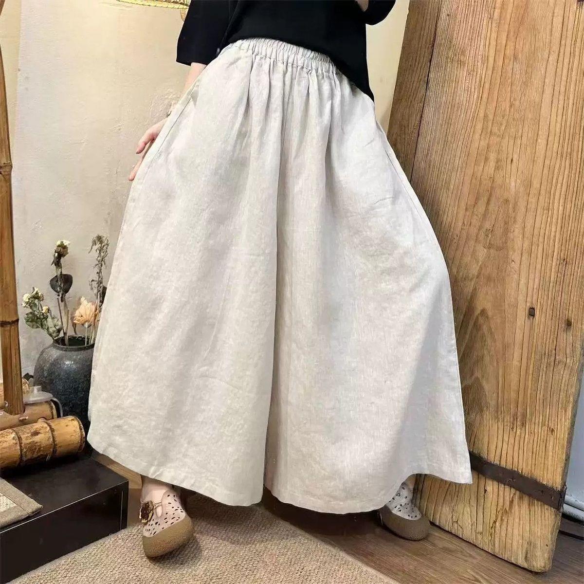 Weite Cropped-Hosen