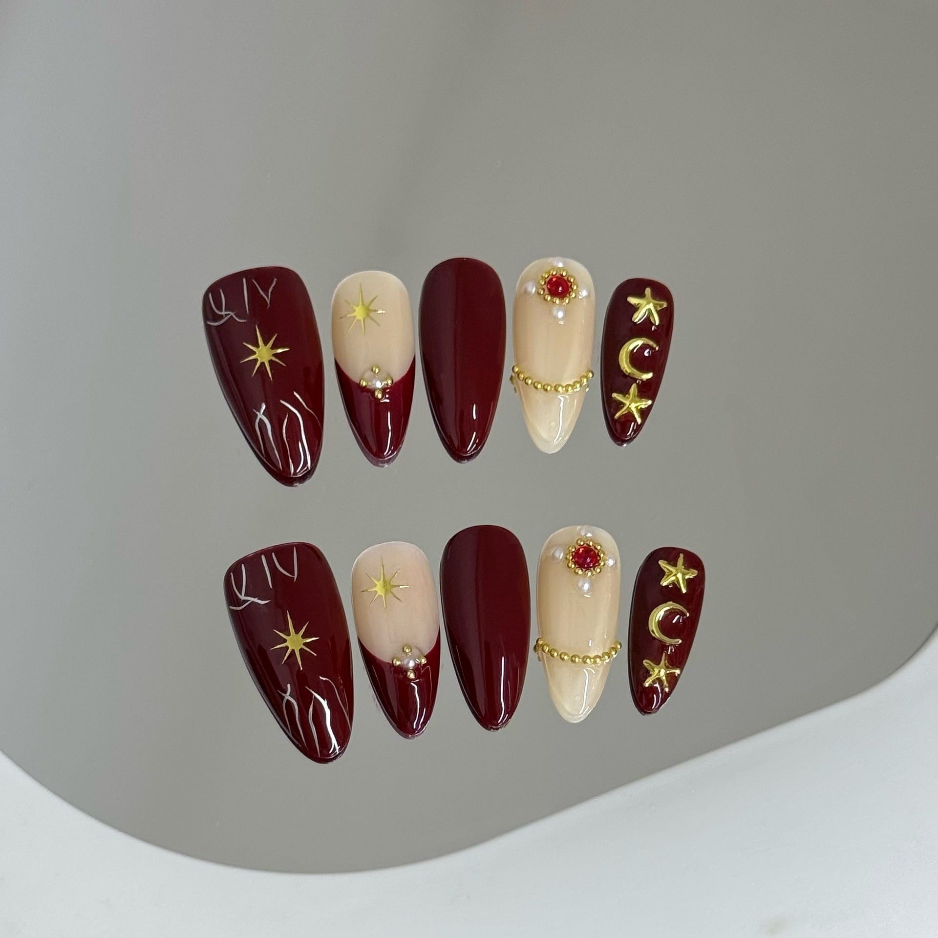 Handgemachte Nagel-Tips «Sweet Cool»
