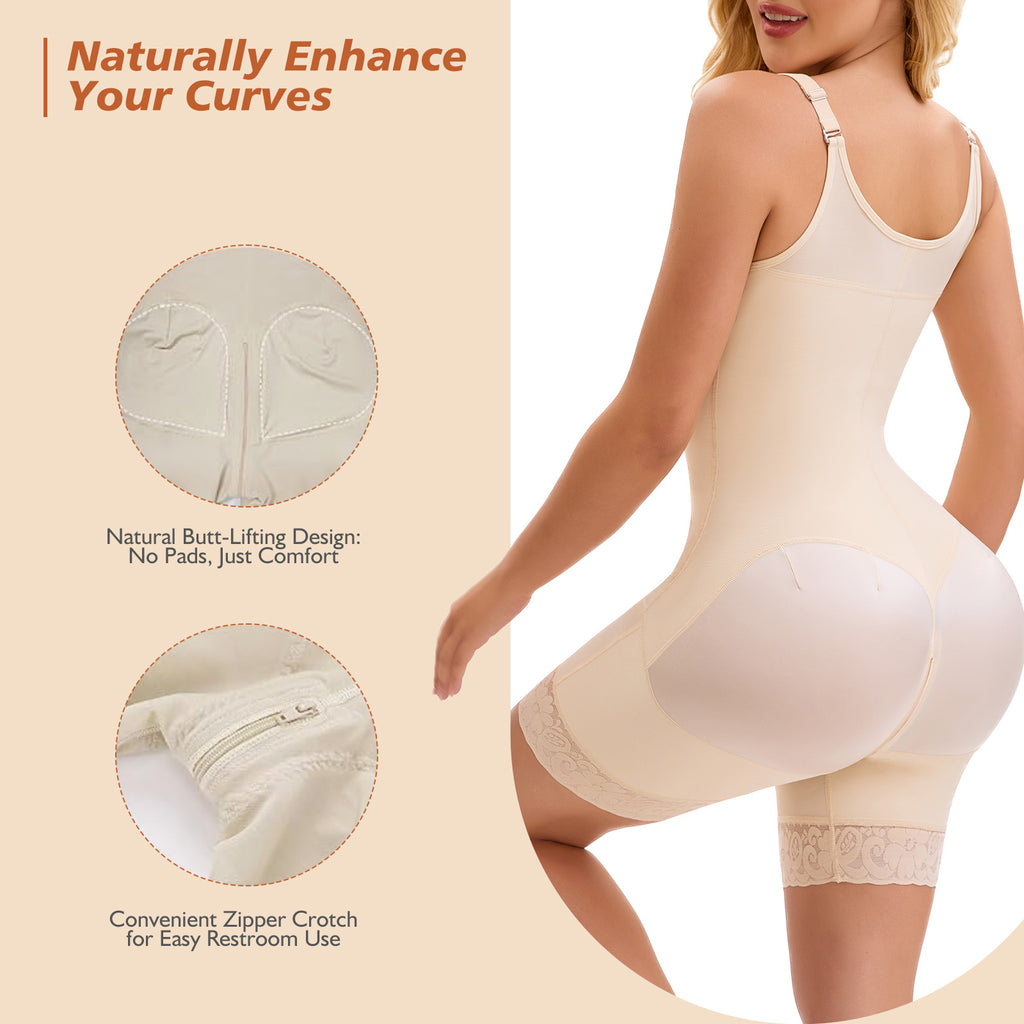 Fajas Colombianas Ganzkörper Shapewear mit Bauchkontrolle – Ansicht 7