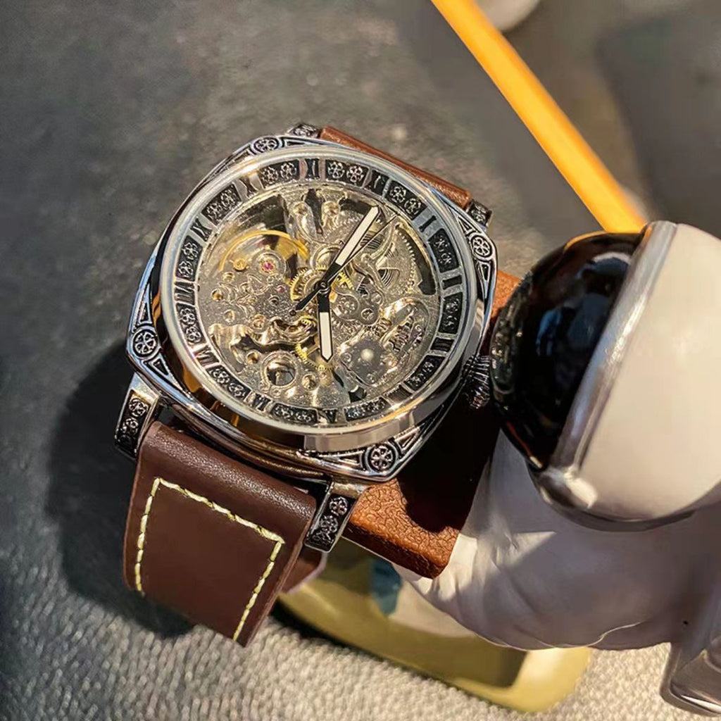 Relief-cut Automatik-Herrenuhr – Ansicht 8