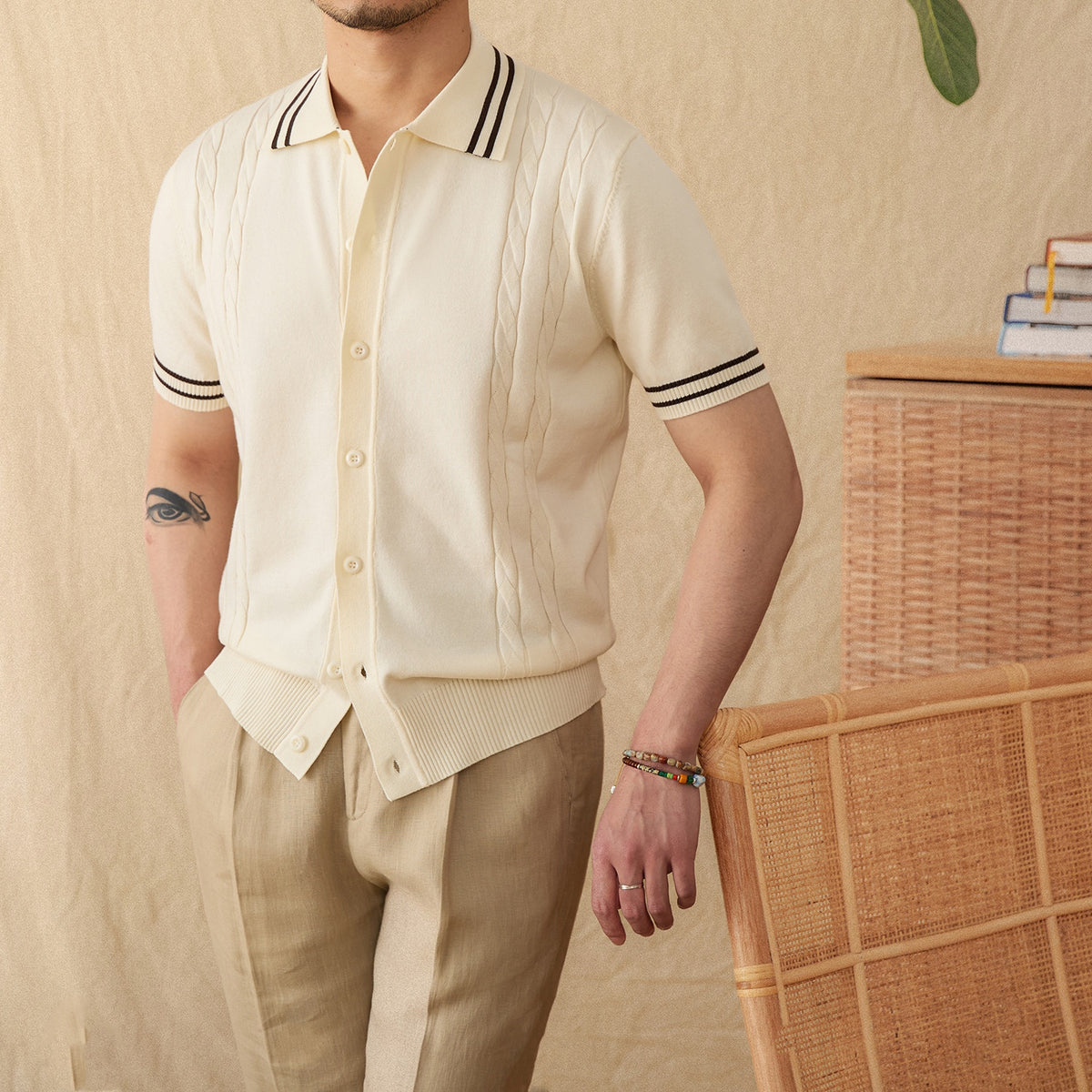 Polo-Shirt Kurzarm Baumwoll-Mix – Bild 3 | LuxeStyle