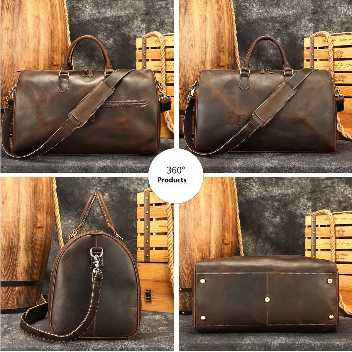 Reise-Tasche aus Originalleder – grosse Kapazität – Bild 6 | LuxeStyle