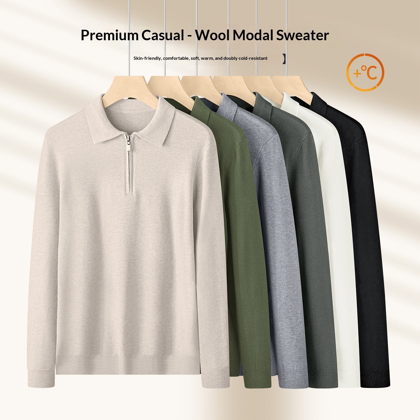 Woll-Modal-Pullover für Herren