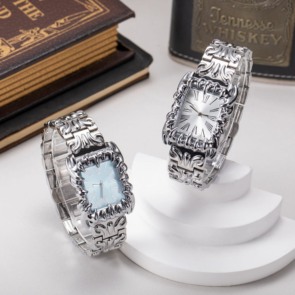 Retro Herrenuhr mit Prägung und Krallendesign