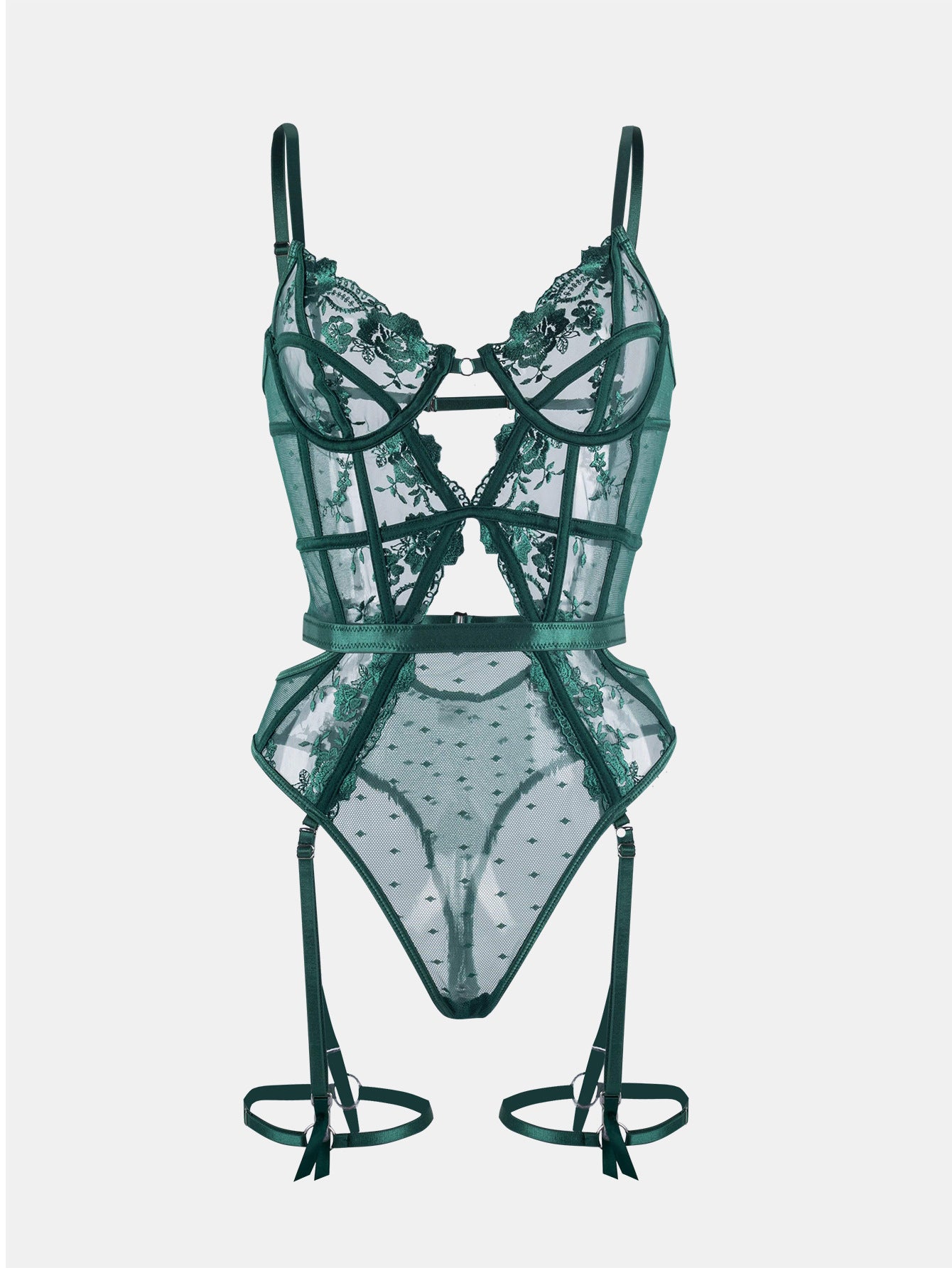 Damen Body mit Spitze und Cut-Outs