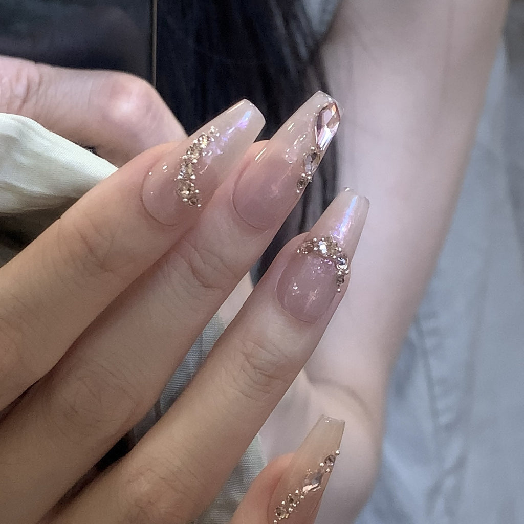 Opal-Look Press-on Nägel mit Herzmuster – Bild 17 | LuxeStyle