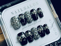 Press On Nails T076 – Schwarz-Weiss 3D