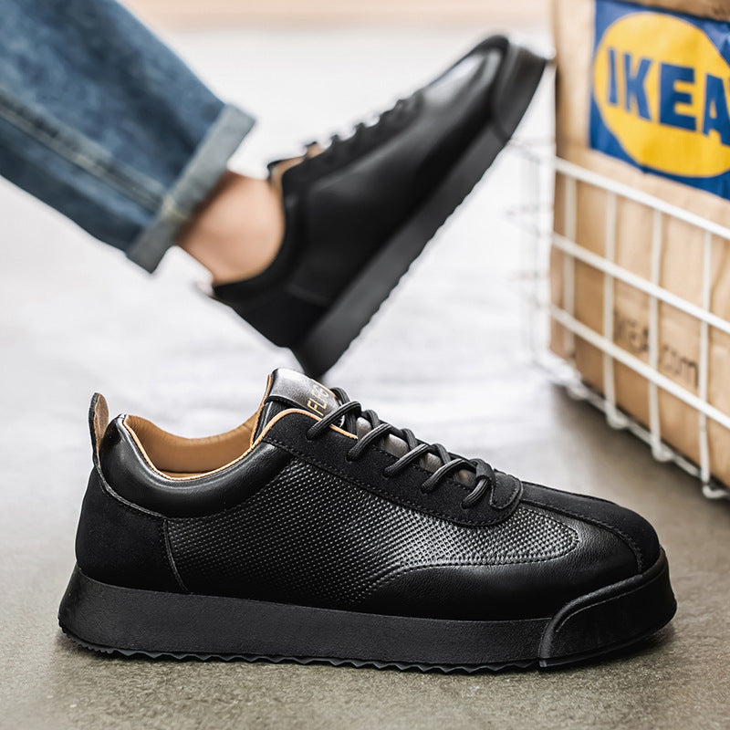 Schwarze Business Casual Lederschuhe