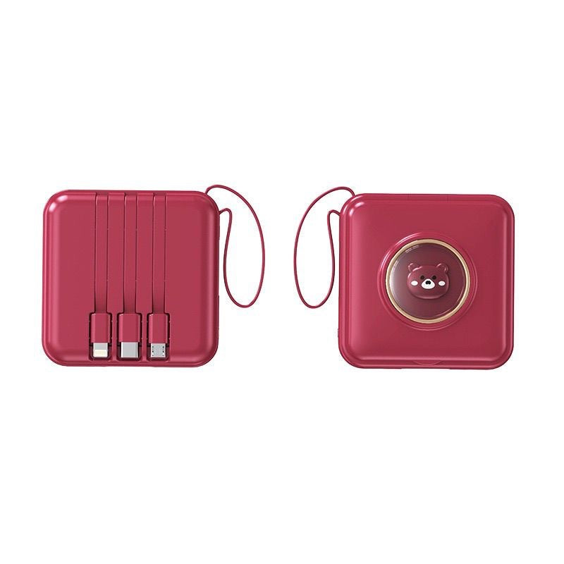 Powerbank mit Schminkspiegel und integriertem Kabel