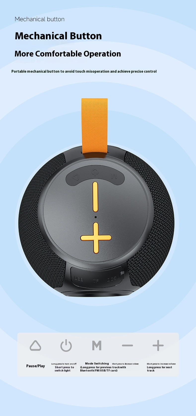 Bluetooth Speaker mit RGB-Lampe & TWS