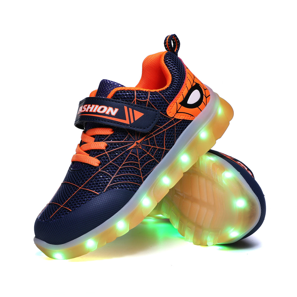 LED Leuchtschuhe 26-37 USB aufladbar Klettverschluss