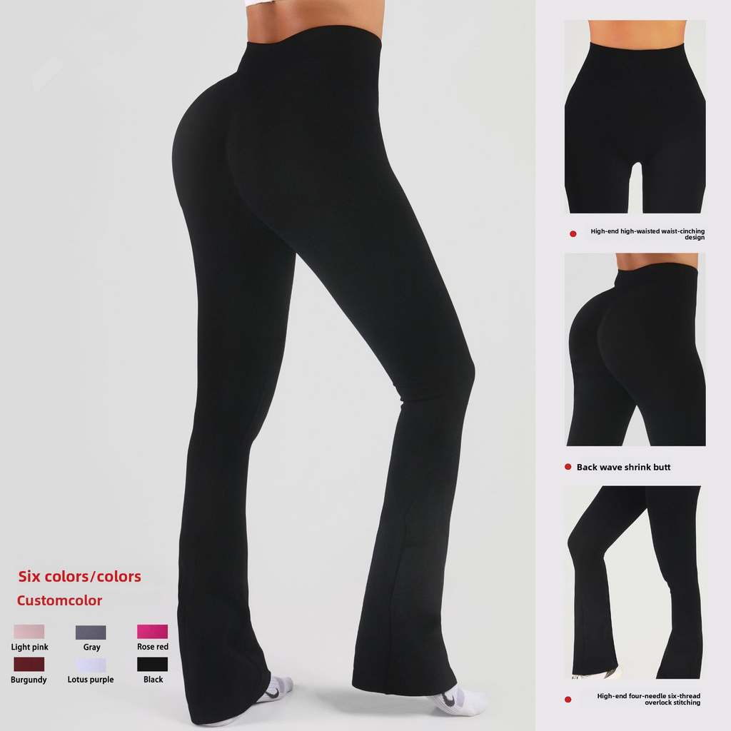 High Waist Flared Yoga Pants mit Scrunch