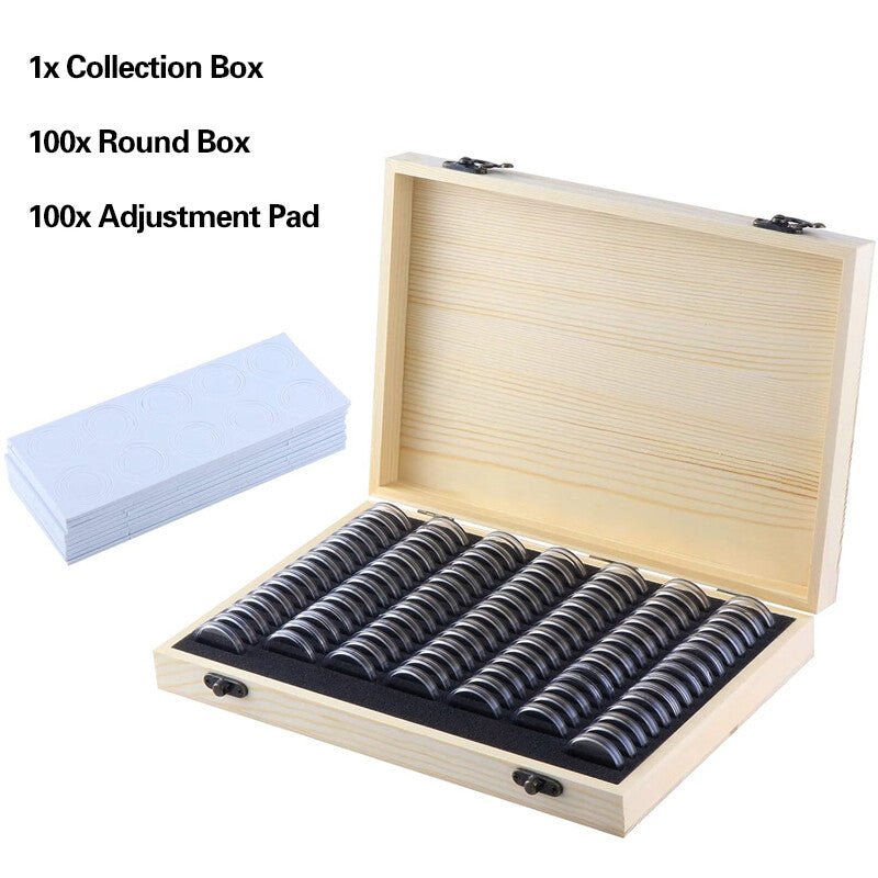 Münzsammlungsbox aus Holz
