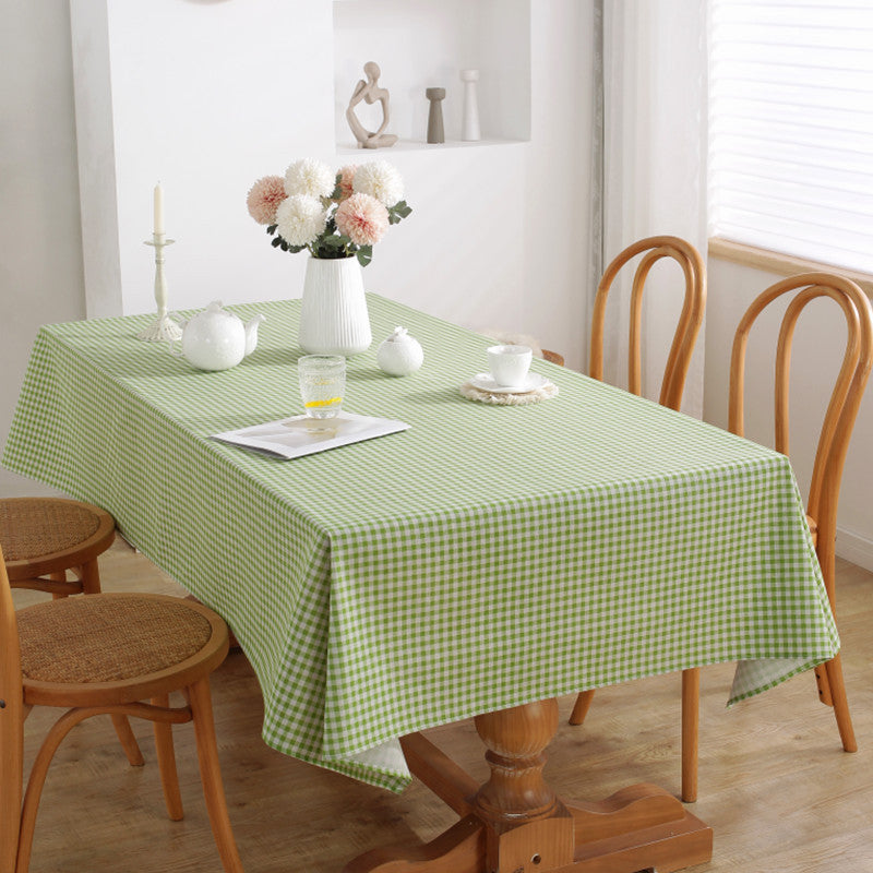 Tischdecke aus Polyester-Baumwolle mit Karomuster