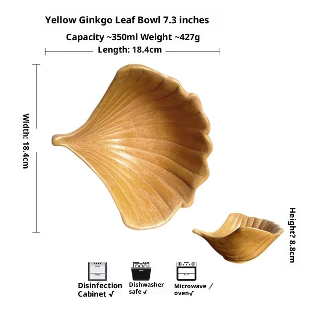 Ginkgo-Schale aus Keramik