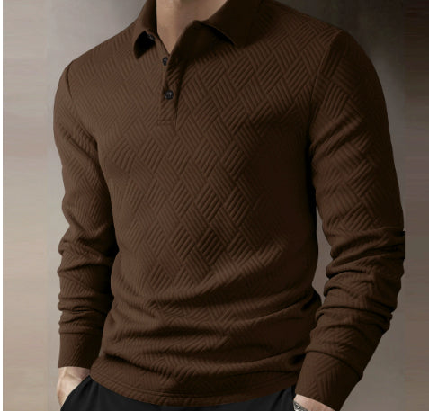 Vielseitiges Langarm Polo-Shirt für Herren – Bild 8 | LuxeStyle