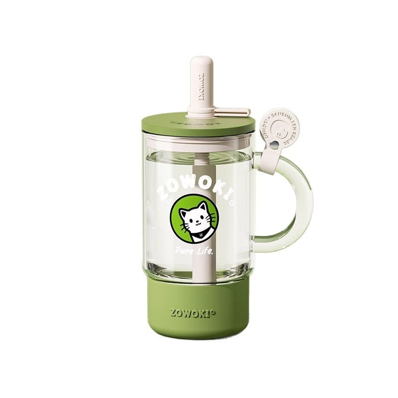 Trinkbecher mit Strohhalm aus Borosilikatglas – Bild 4 | LuxeStyle