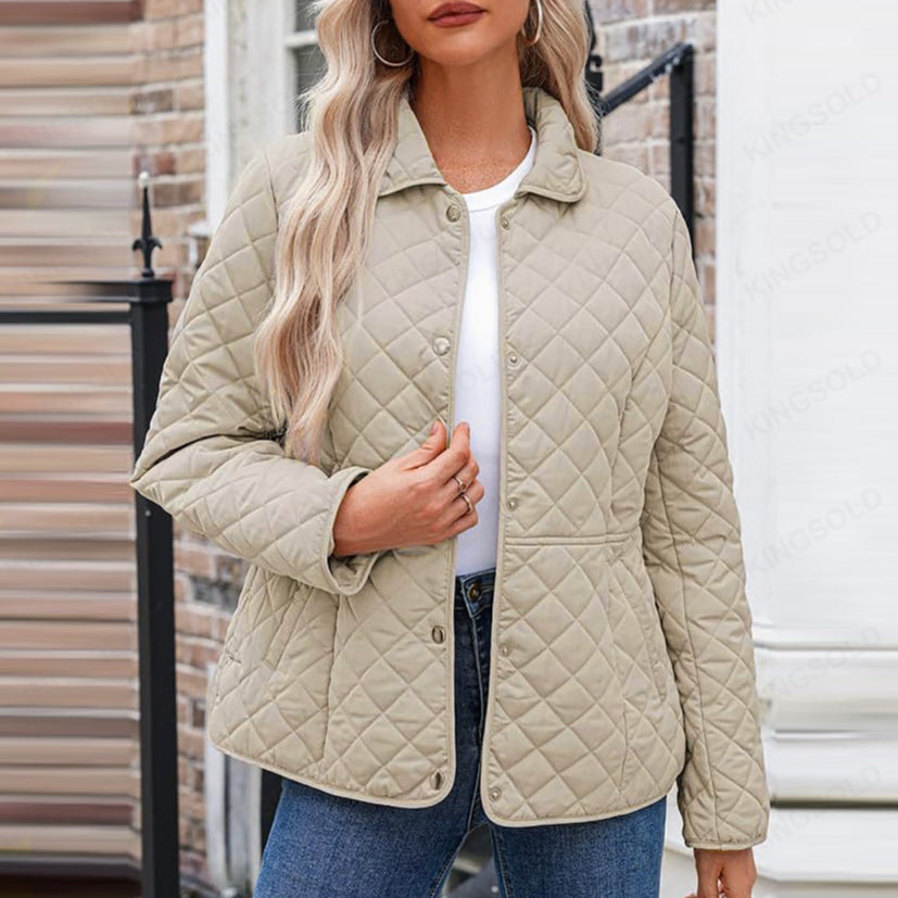 Weisses Quilted-Jackett mit Knöpfen – Bild 4 | LuxeStyle