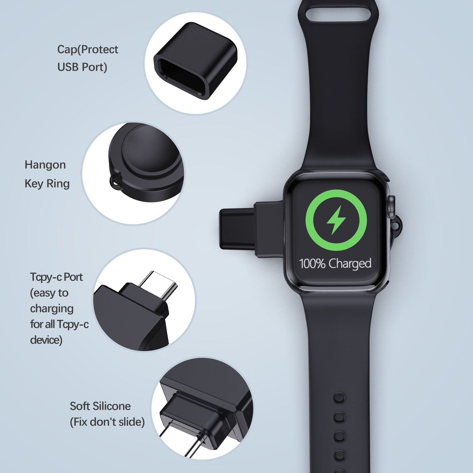Tragbares kabelloses Google Watch Ladegerät