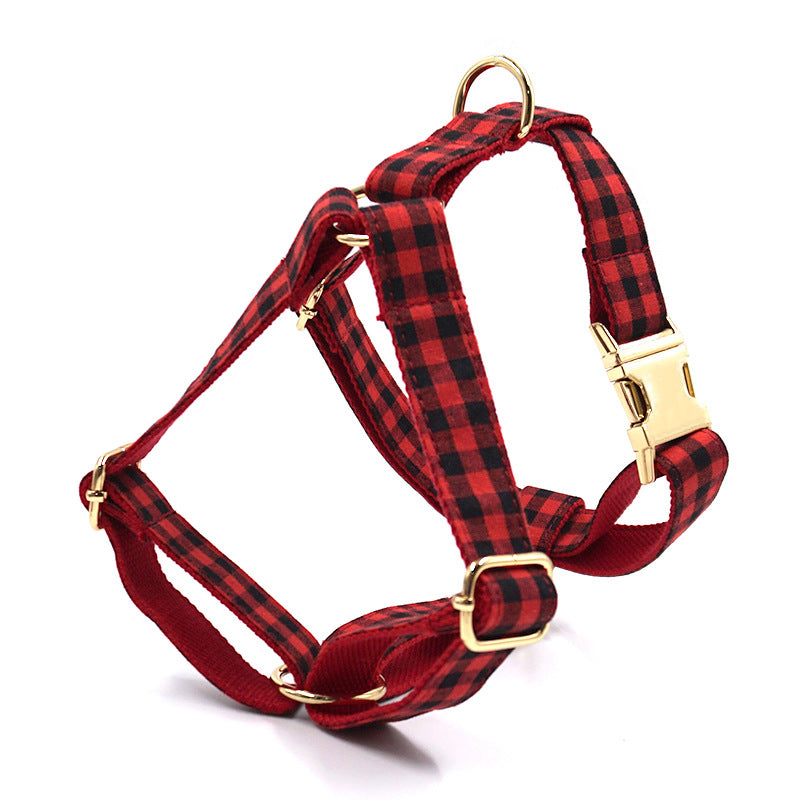 Hundegeschirr Rot-Schwarz Kariert – Bild 5 | LuxeStyle