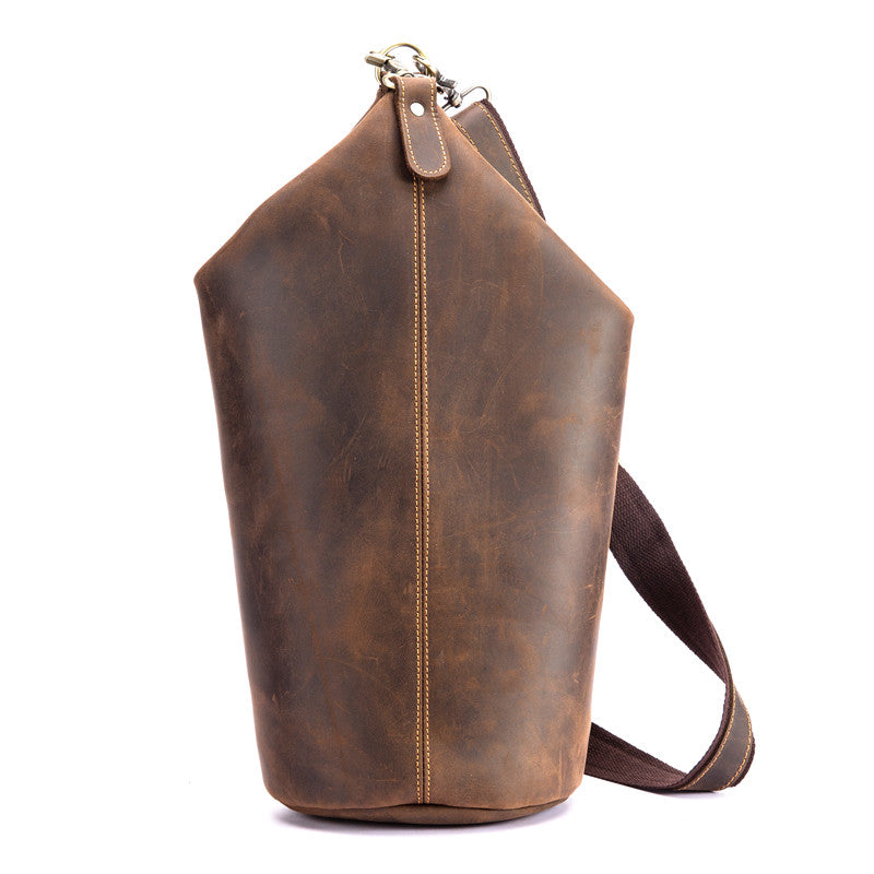 Brusttasche "Crazy Horse" Leder Braun – Bild 2 | LuxeStyle