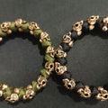 Personalisiertes geflochtenes Totenkopf-Armband