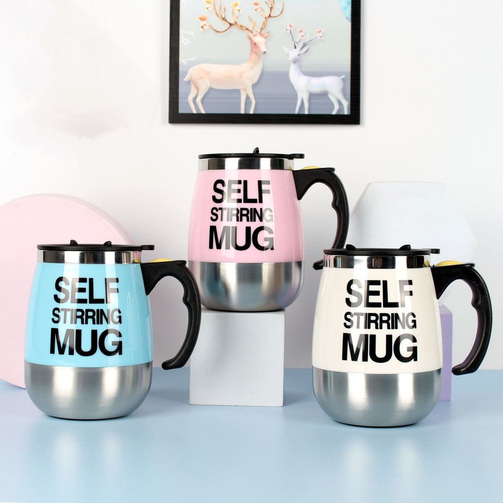 Selbstrührende Kaffeetasse aus Edelstahl – Bild 3 | LuxeStyle