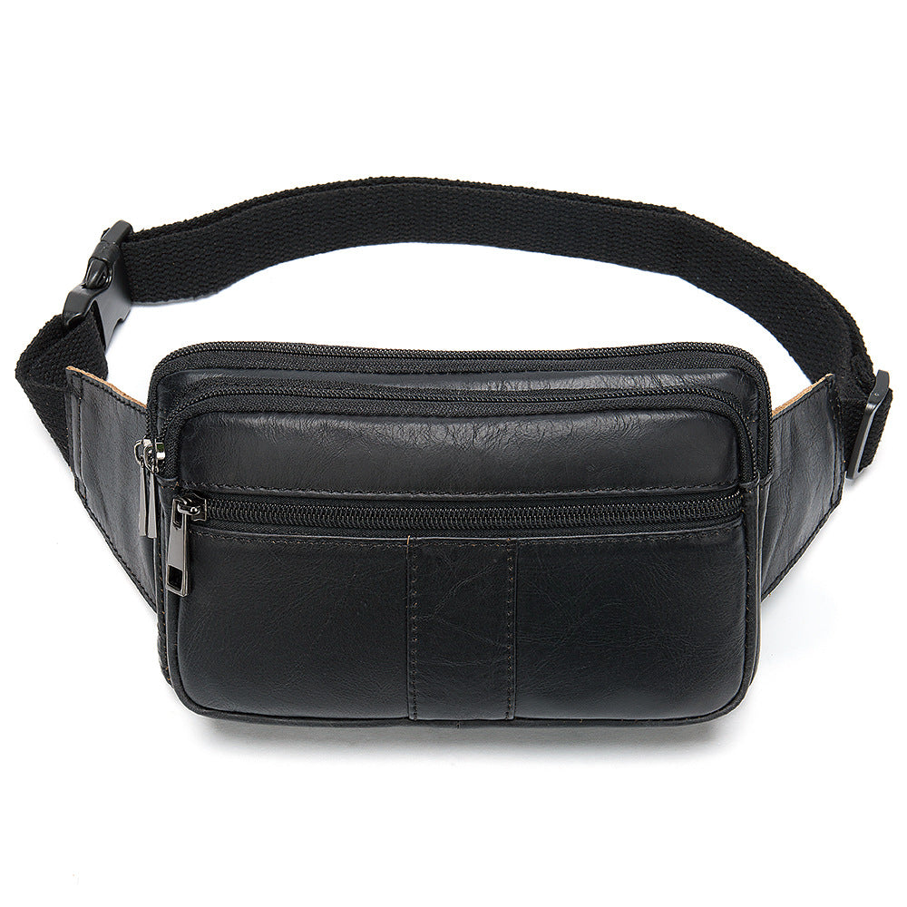 Herren-Gürteltasche aus erstem Leder, robust und atmungsaktiv