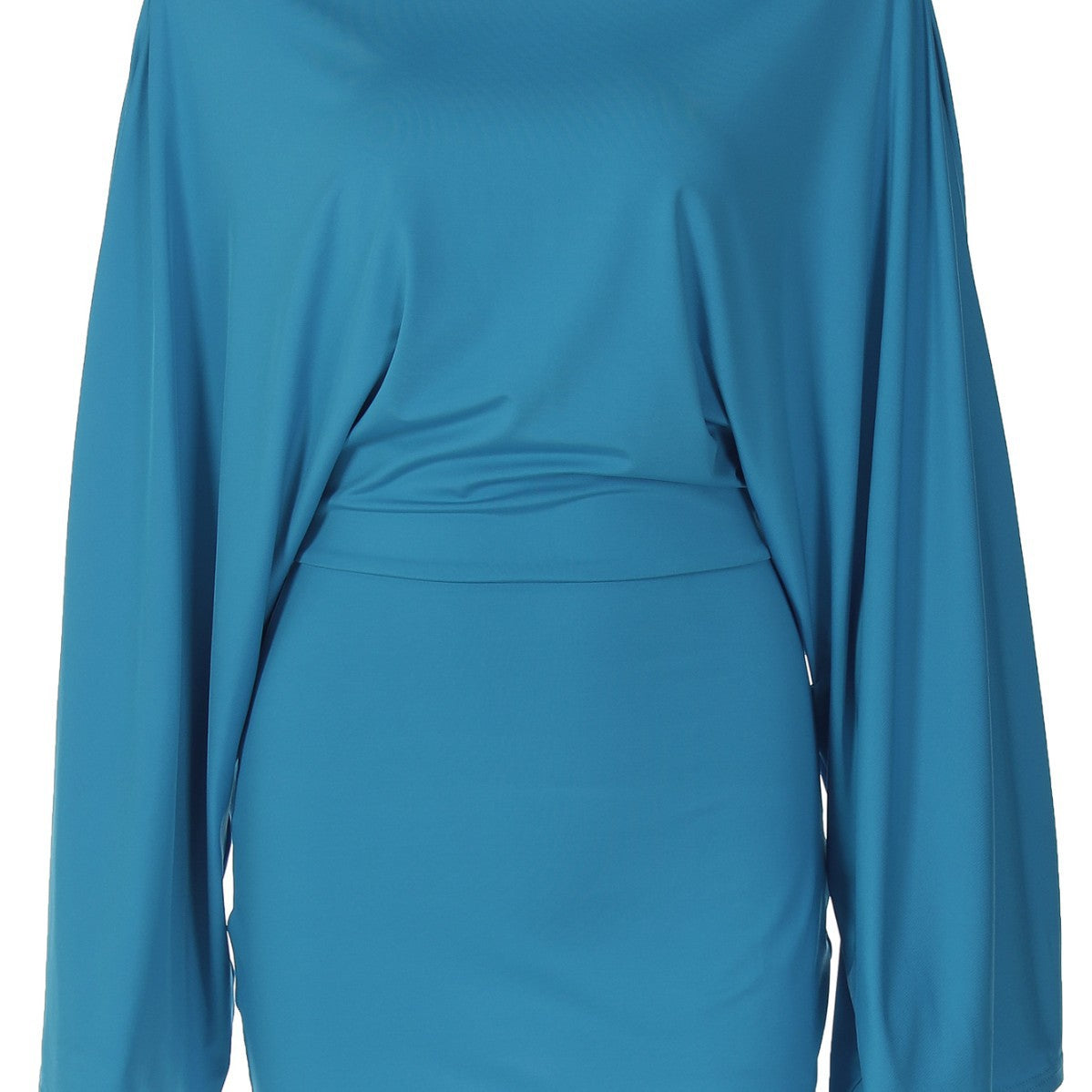 Off-Shoulder Bodycon Minikleid mit Fledermausärmeln