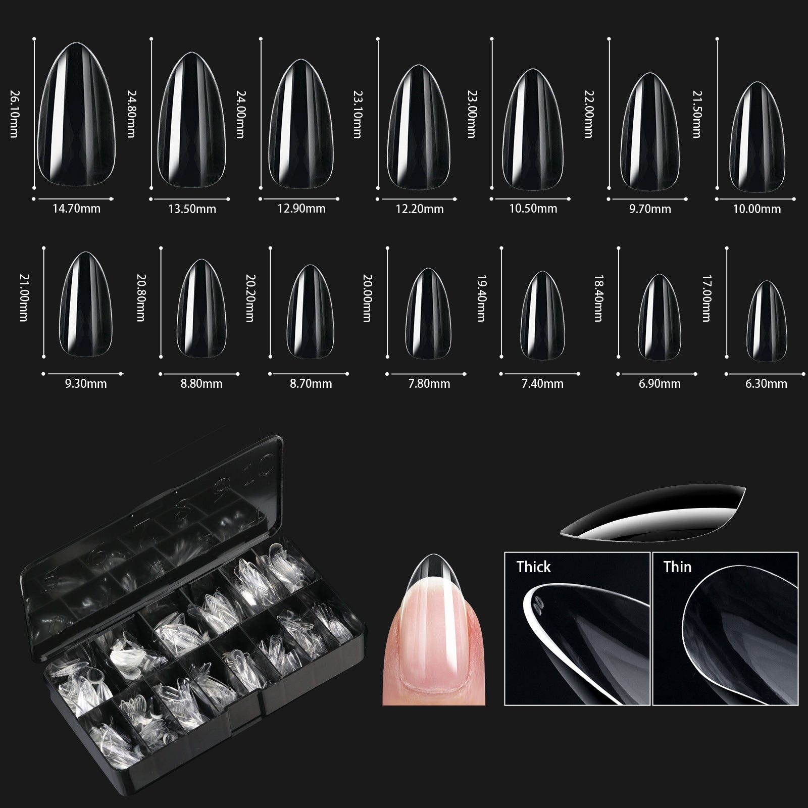 Transparente Nagel-Tips