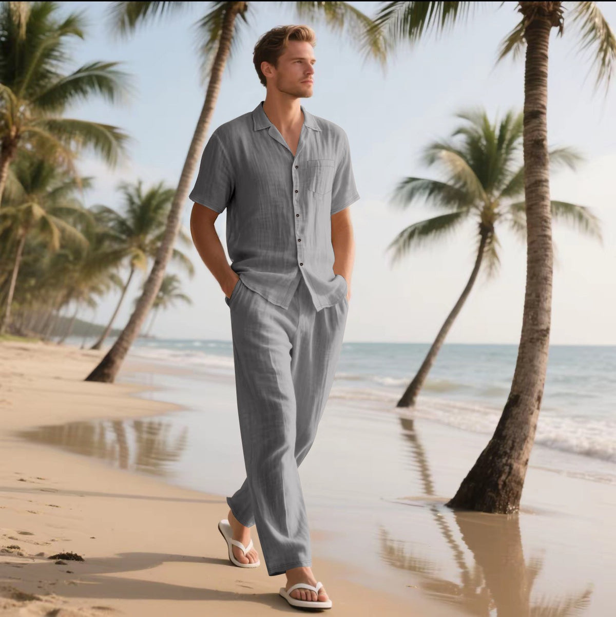 Atmungsaktives Kurzarmhemd & Hose Set – Bild 6 | LuxeStyle