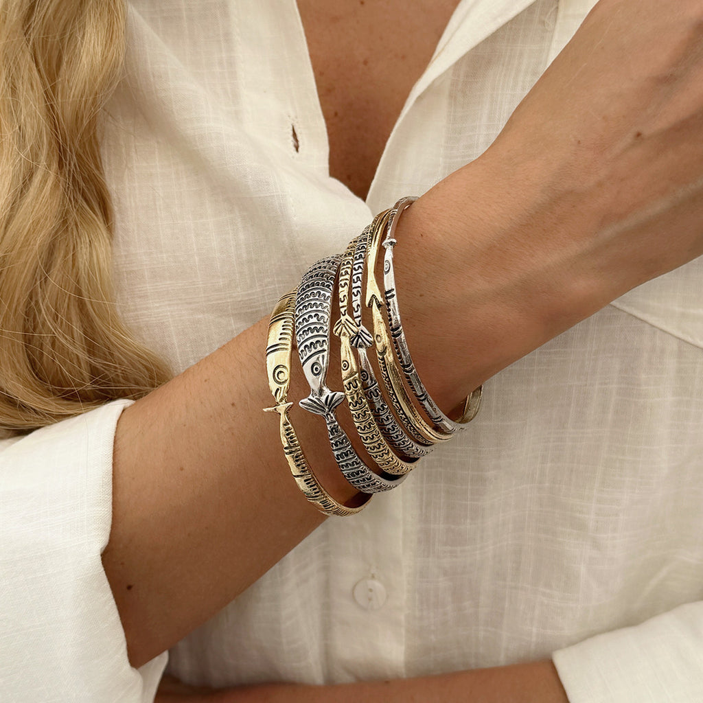 Retro Fisch-Print Armband-Set (6-teilig) – Bild 4 | LuxeStyle