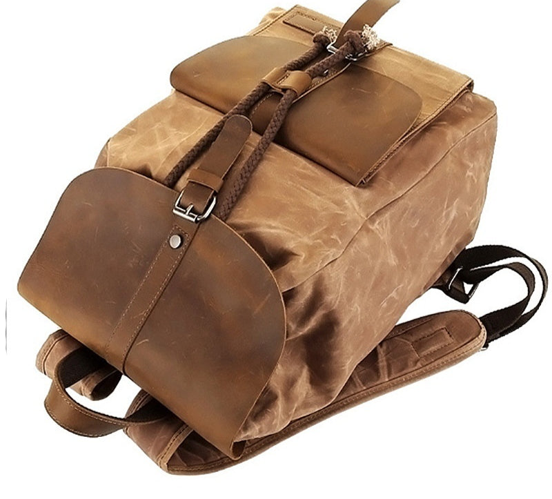 Wasserdichter Canvas-Rucksack im Retro-Stil
