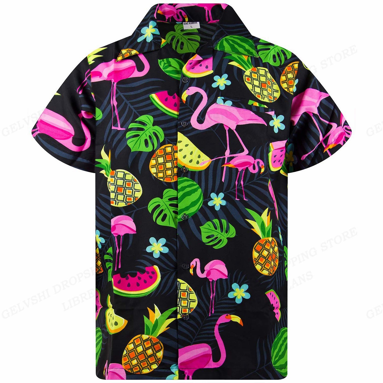 Herren Hawaiihemd gestreift