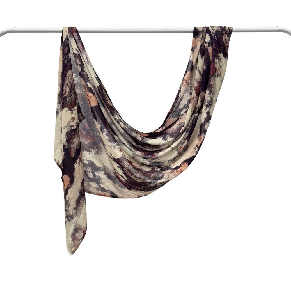 Kopftuch aus Modal-Baumwolle mit Marmor-Print – Bild 4 | LuxeStyle