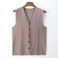 Herren Strick-Cardigan-Weste
