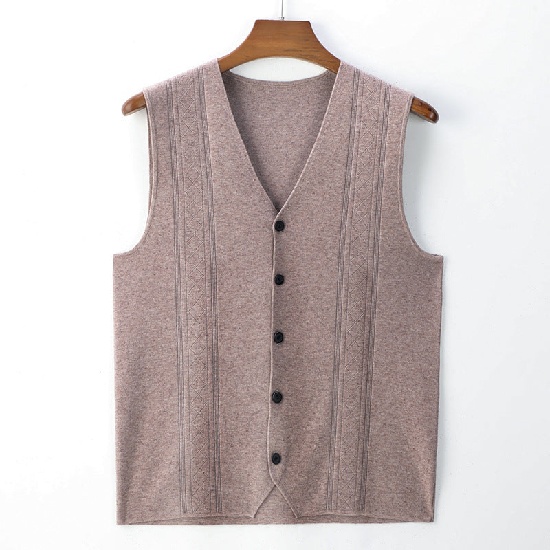 Herren Strick-Cardigan-Weste