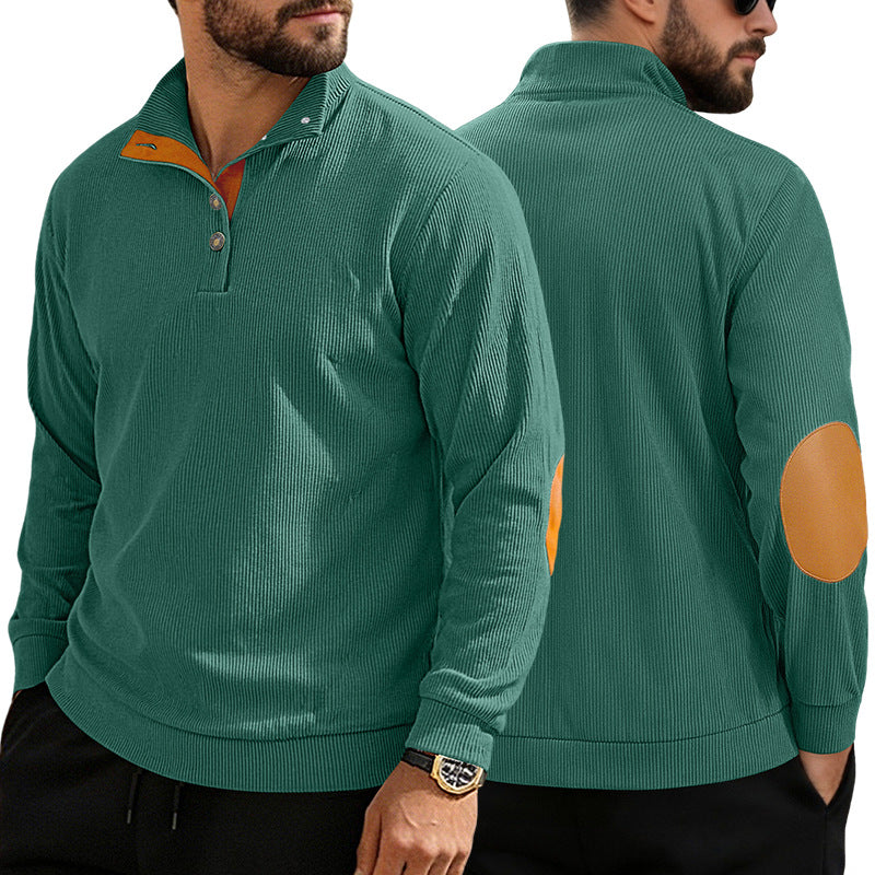 Herren Cord Pullover Langarm Sweatshirt – Bild 8 | LuxeStyle
