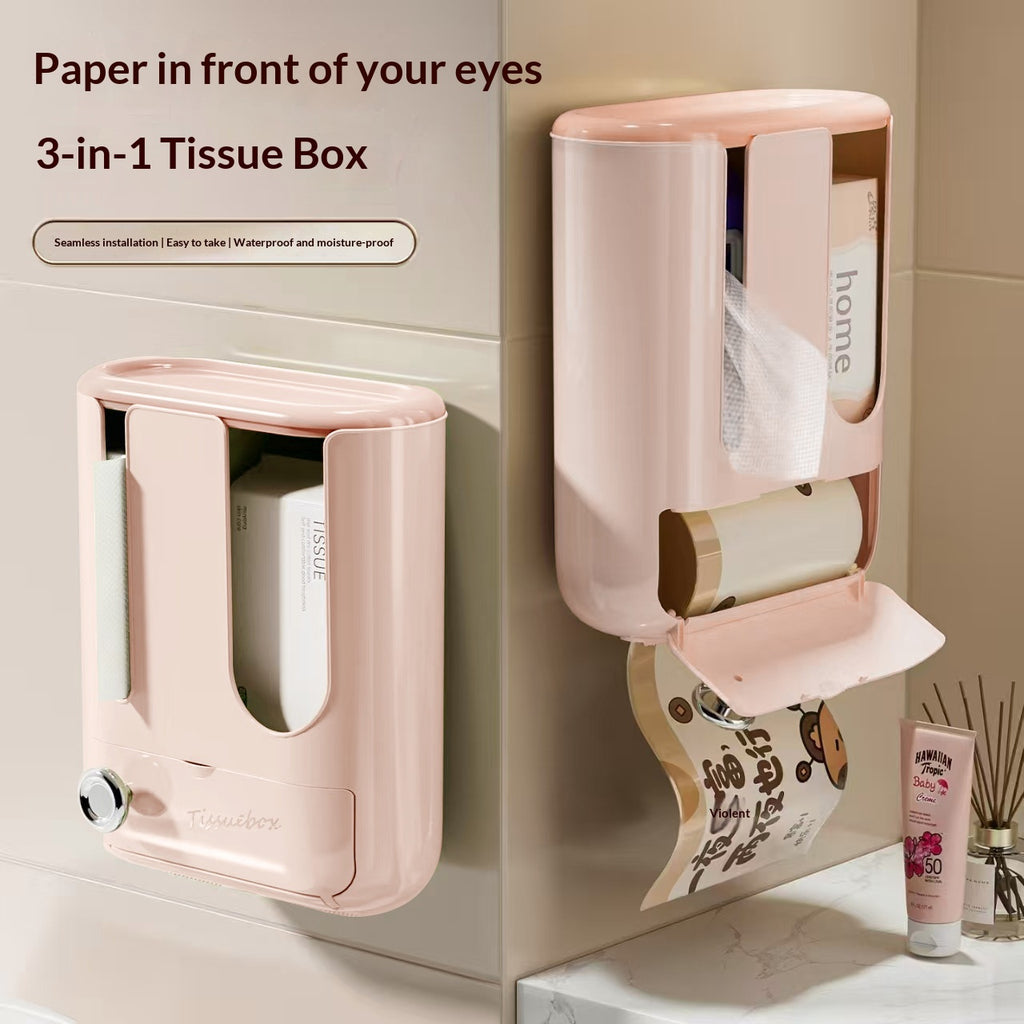 Wandhalterung 3-in-1 Taschentuch- und Aufbewahrungsbox – Bild 8 | LuxeStyle