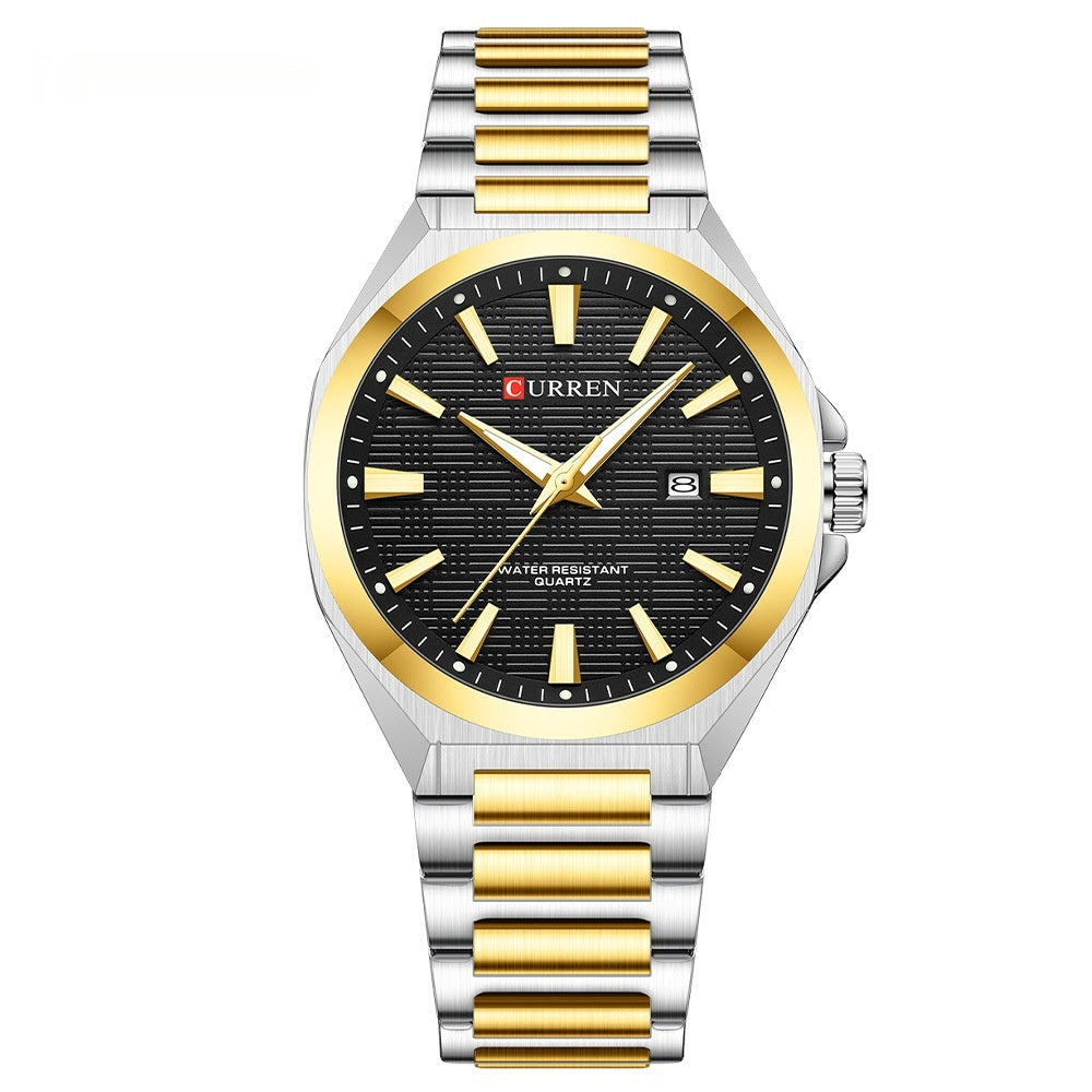 Retro-Minimalistische Herrenuhr mit großem Zifferblatt